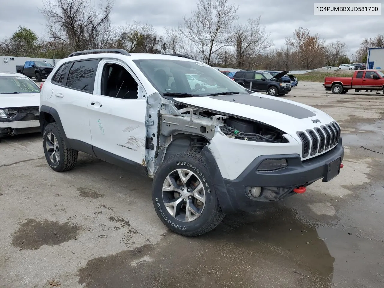 2018 Jeep Cherokee Trailhawk VIN: 1C4PJMBBXJD581700 Lot: 80887084