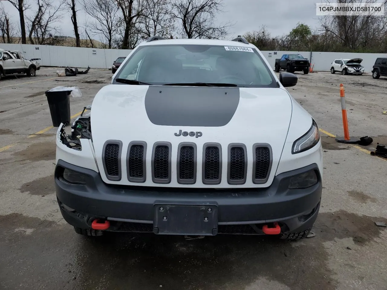 2018 Jeep Cherokee Trailhawk VIN: 1C4PJMBBXJD581700 Lot: 80887084