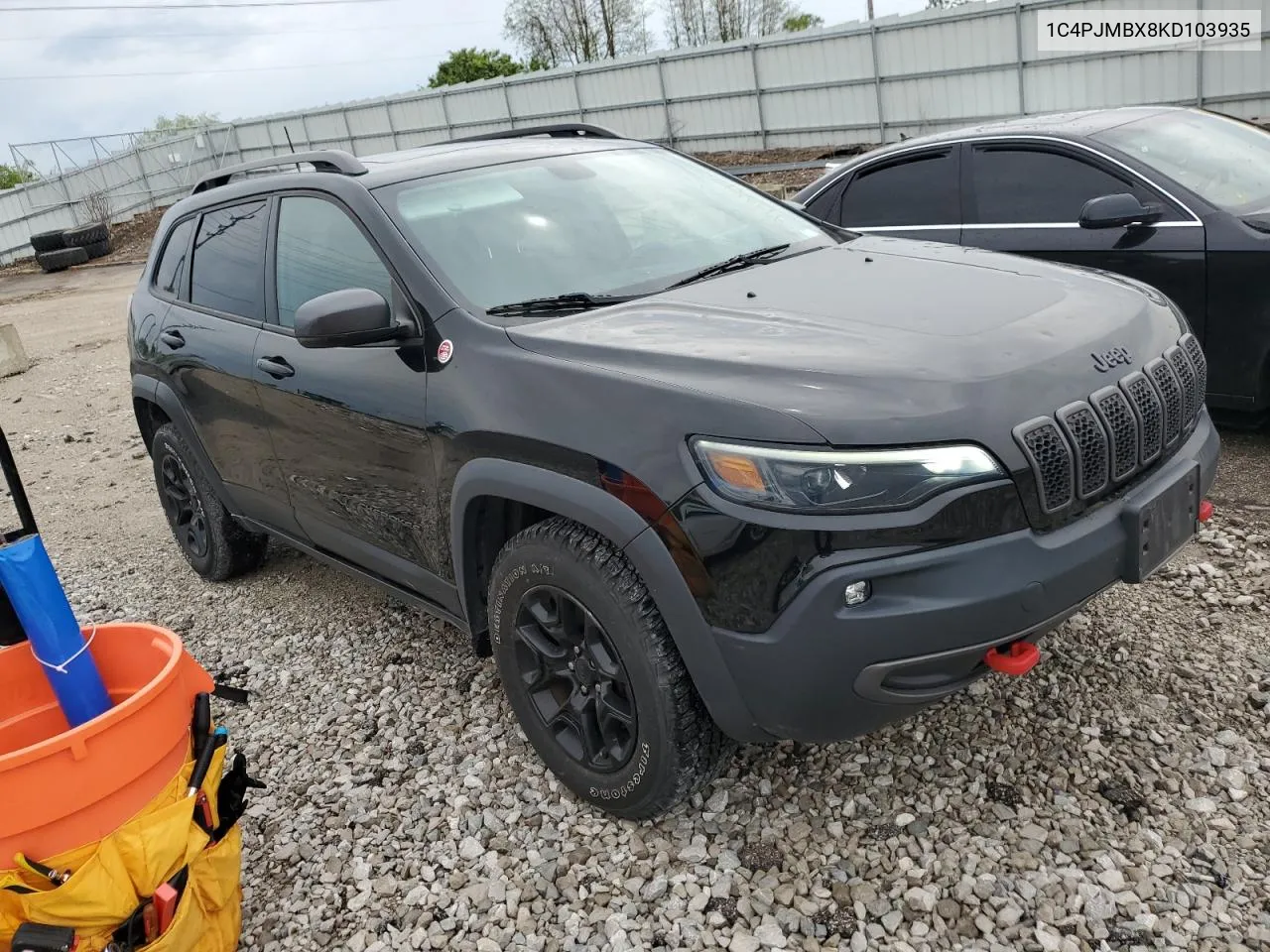 2019 Jeep Cherokee Trailhawk VIN: 1C4PJMBX8KD103935 Lot: 49424424