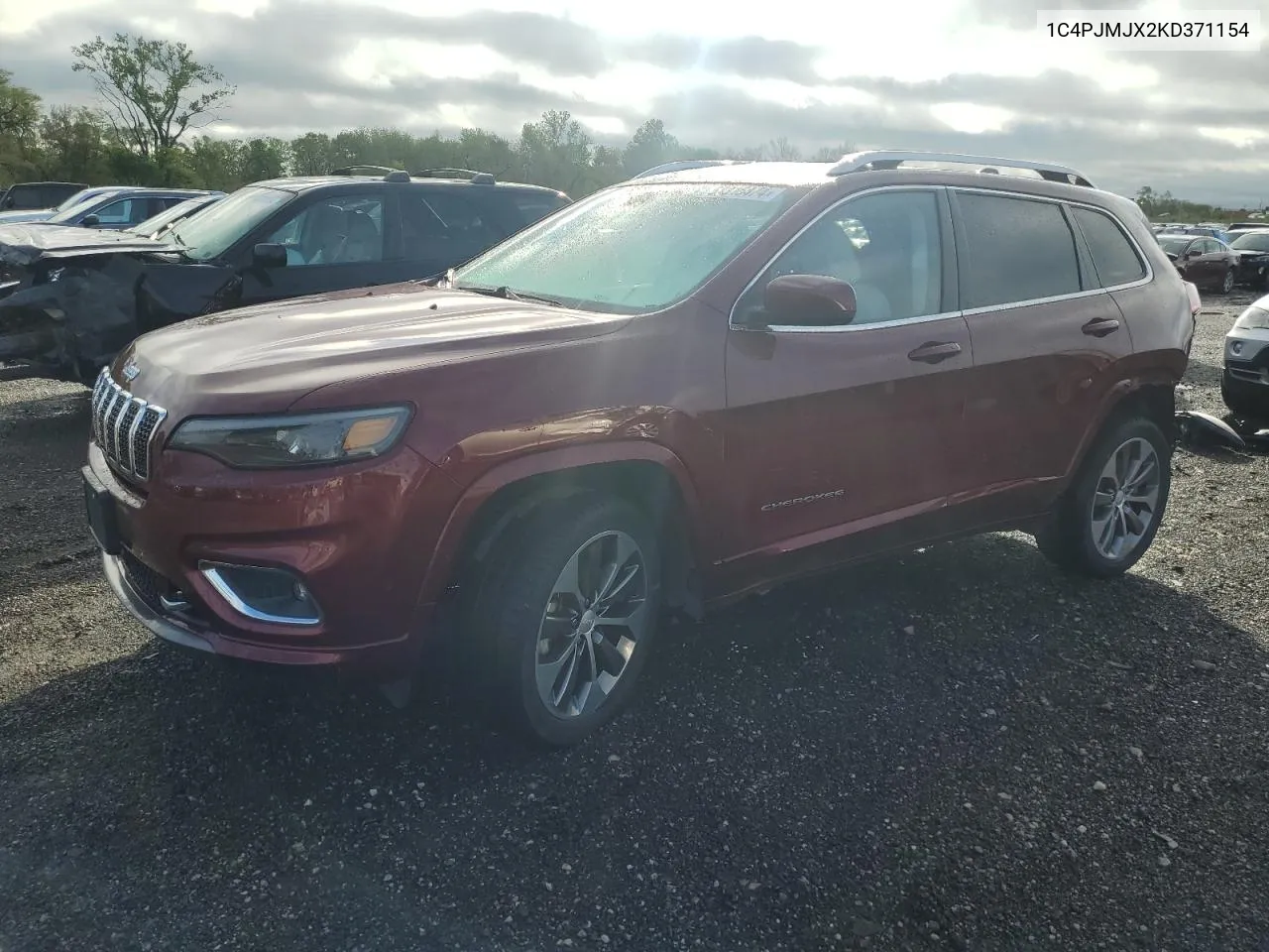 1C4PJMJX2KD371154 2019 Jeep Cherokee Overland