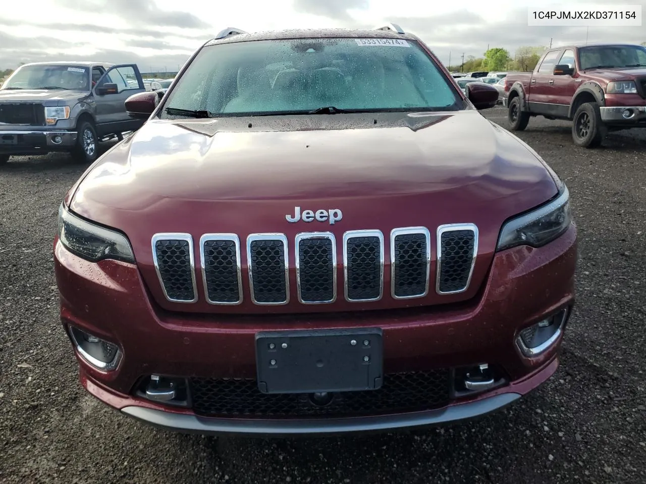 2019 Jeep Cherokee Overland VIN: 1C4PJMJX2KD371154 Lot: 53315474