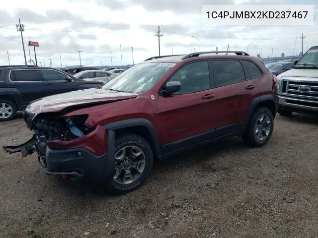 2019 Jeep Cherokee Trailhawk VIN: 1C4PJMBX2KD237467 Lot: 57902144