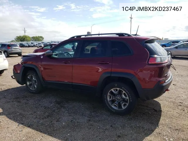 2019 Jeep Cherokee Trailhawk VIN: 1C4PJMBX2KD237467 Lot: 57902144