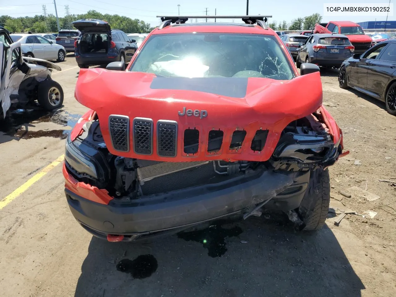 2019 Jeep Cherokee Trailhawk VIN: 1C4PJMBX8KD190252 Lot: 59028874