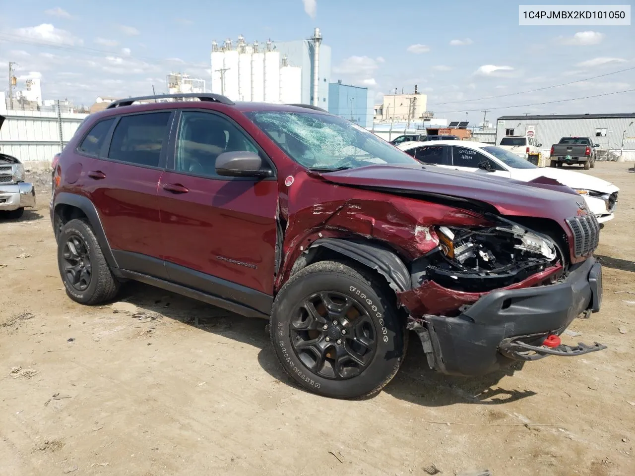 2019 Jeep Cherokee Trailhawk VIN: 1C4PJMBX2KD101050 Lot: 68060304