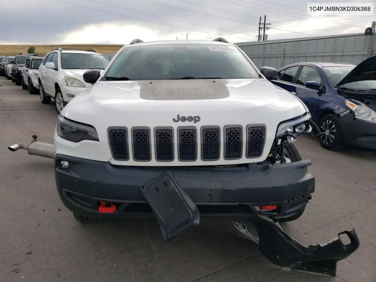 2019 Jeep Cherokee Trailhawk VIN: 1C4PJMBN3KD306388 Lot: 68768474