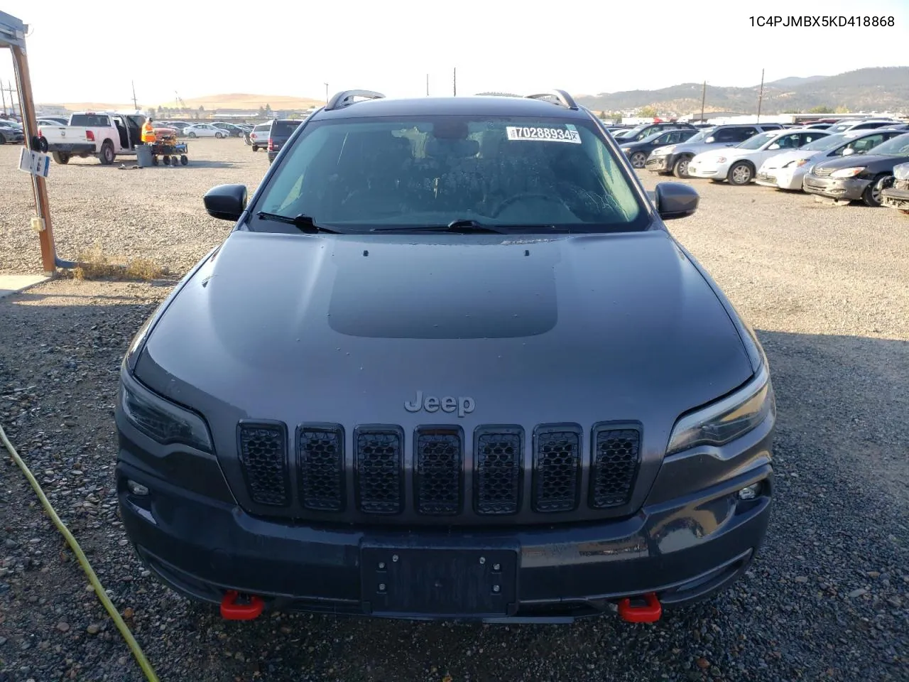 2019 Jeep Cherokee Trailhawk VIN: 1C4PJMBX5KD418868 Lot: 70288934