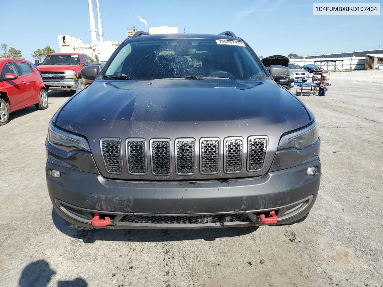 2019 Jeep Cherokee Trailhawk VIN: 1C4PJMBX8KD107404 Lot: 70588724