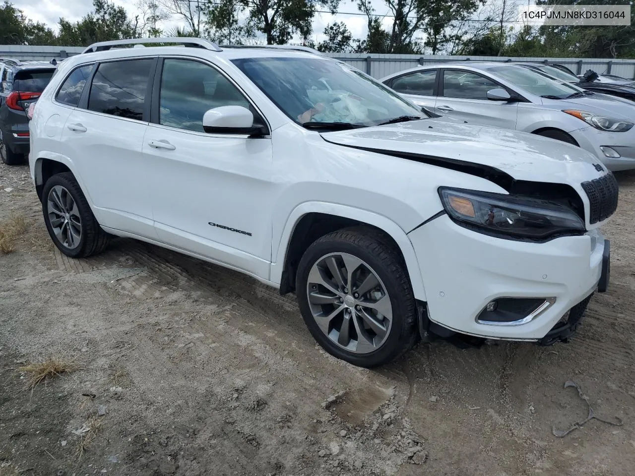 2019 Jeep Cherokee Overland VIN: 1C4PJMJN8KD316044 Lot: 71133294