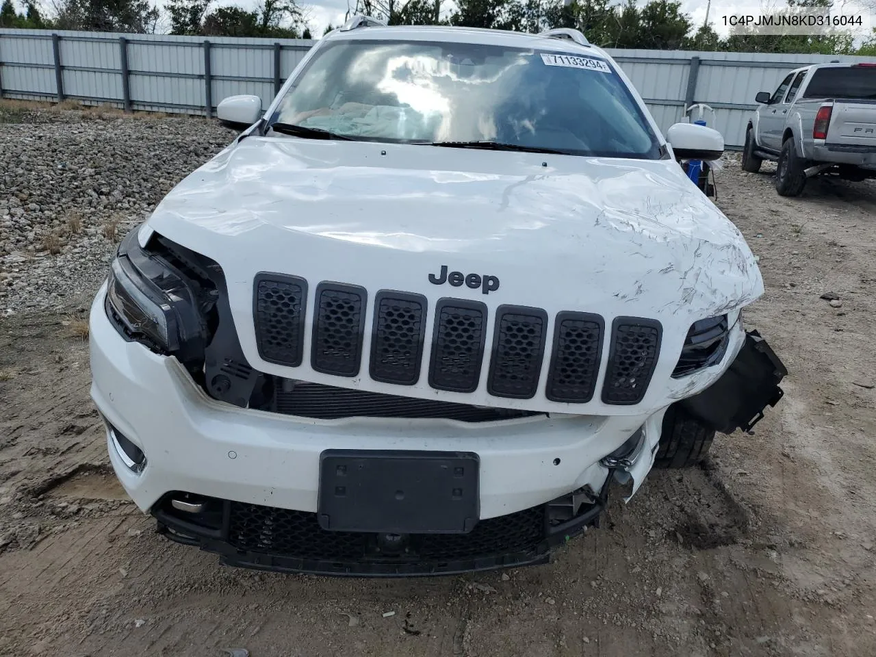 2019 Jeep Cherokee Overland VIN: 1C4PJMJN8KD316044 Lot: 71133294