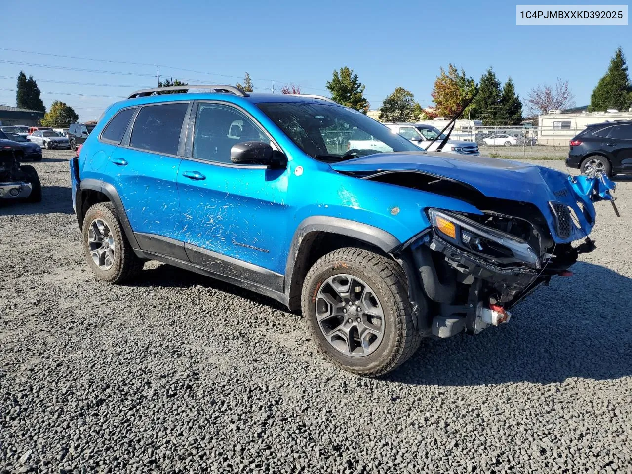 2019 Jeep Cherokee Trailhawk VIN: 1C4PJMBXXKD392025 Lot: 73289804