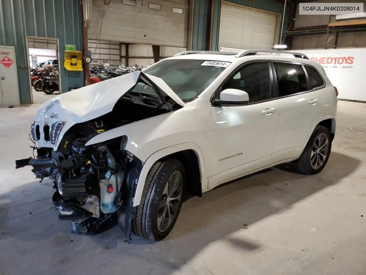 2019 Jeep Cherokee Overland VIN: 1C4PJLJN4KD208014 Lot: 73403614