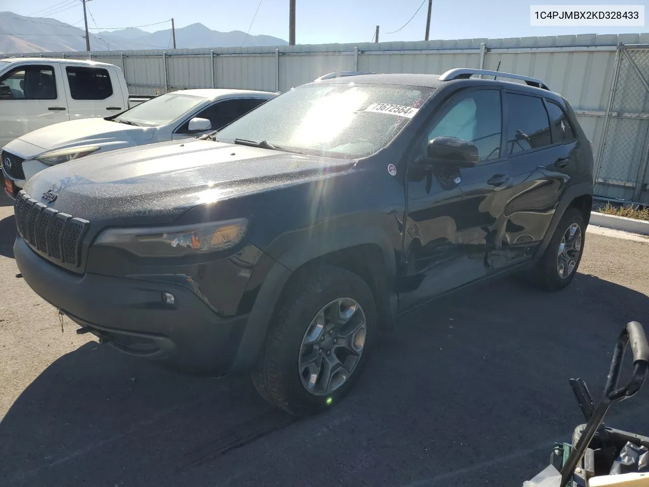 2019 Jeep Cherokee Trailhawk VIN: 1C4PJMBX2KD328433 Lot: 73672564