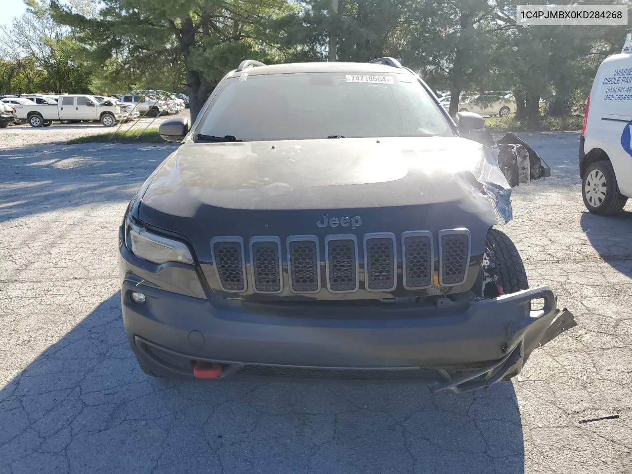 2019 Jeep Cherokee Trailhawk VIN: 1C4PJMBX0KD284268 Lot: 74718564