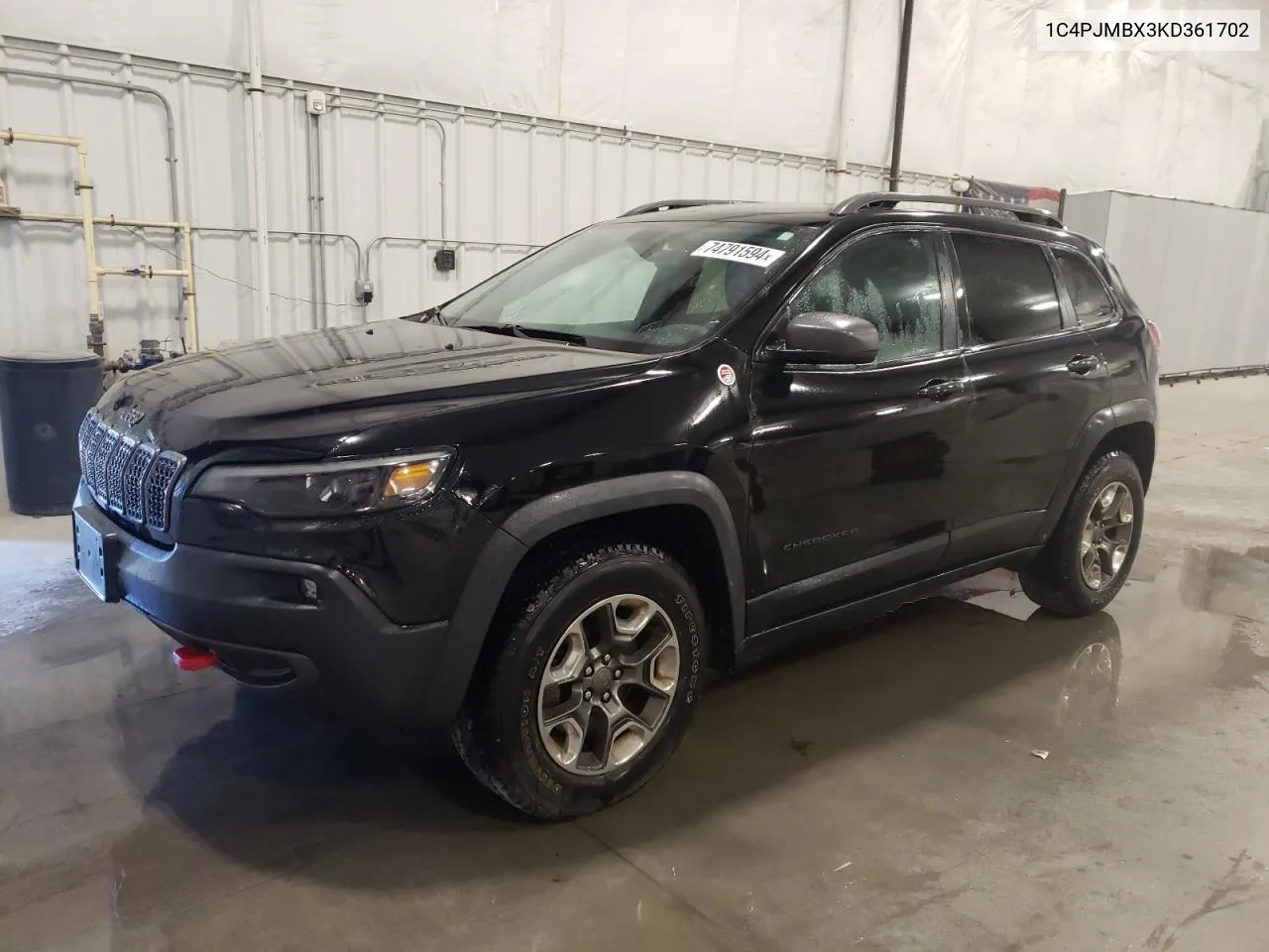 2019 Jeep Cherokee Trailhawk VIN: 1C4PJMBX3KD361702 Lot: 74791594