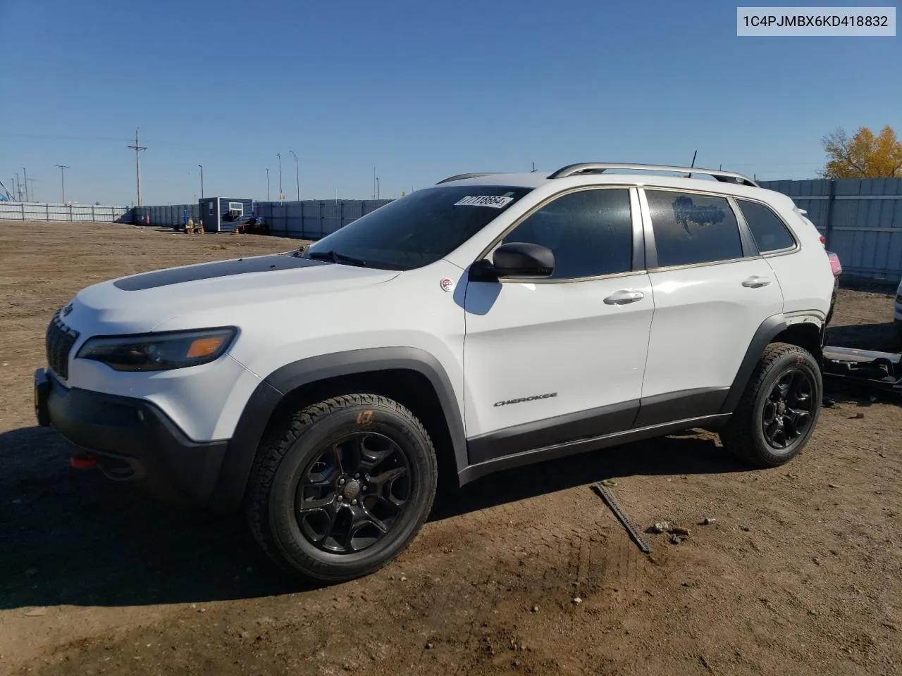 2019 Jeep Cherokee Trailhawk VIN: 1C4PJMBX6KD418832 Lot: 77118664