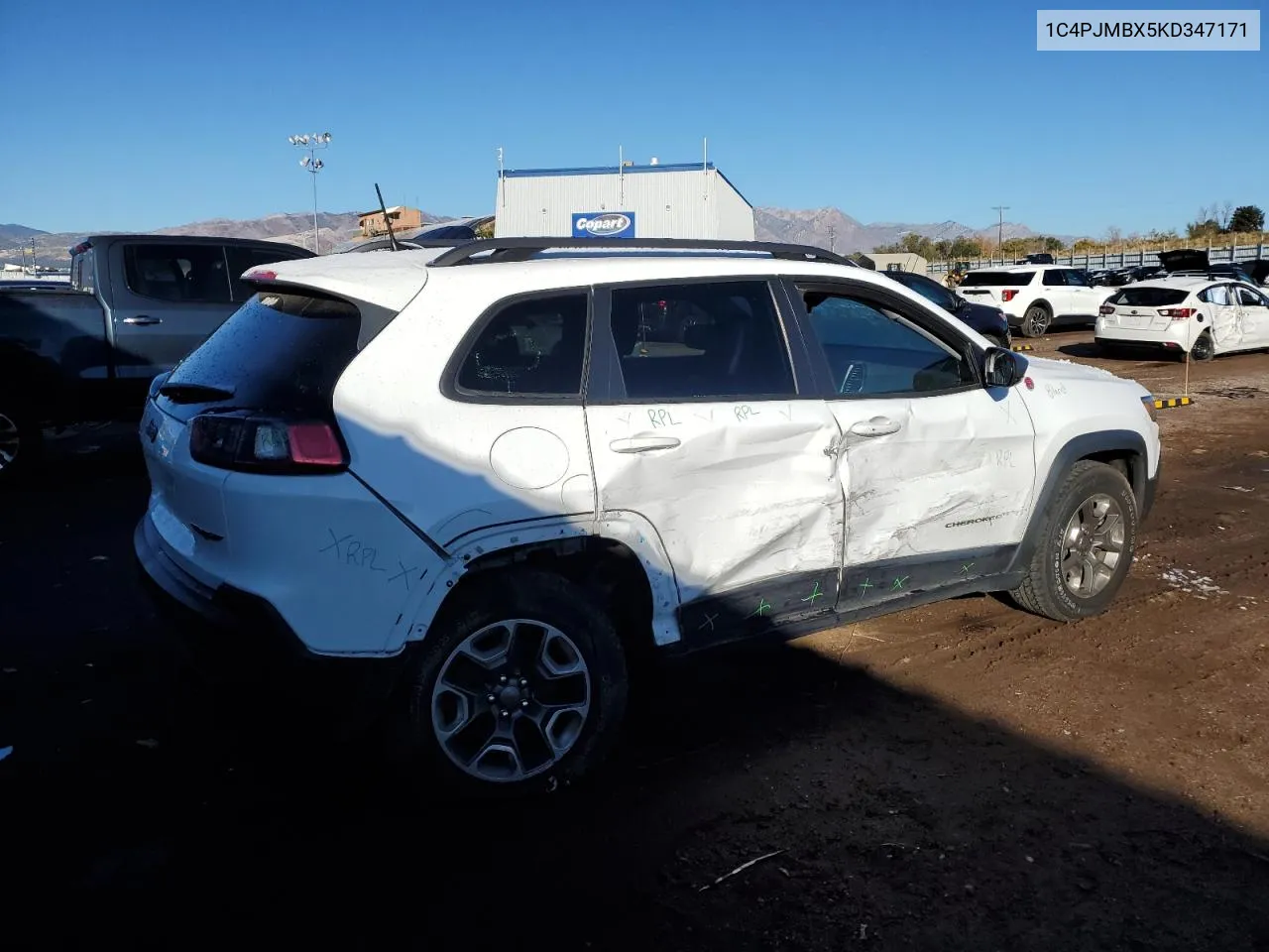 2019 Jeep Cherokee Trailhawk VIN: 1C4PJMBX5KD347171 Lot: 77663064