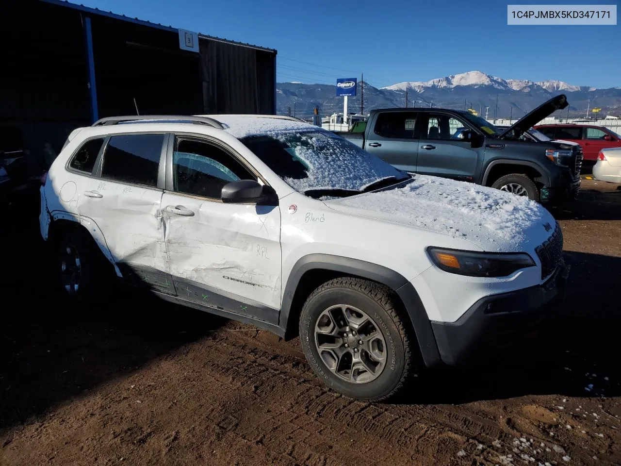 2019 Jeep Cherokee Trailhawk VIN: 1C4PJMBX5KD347171 Lot: 77663064