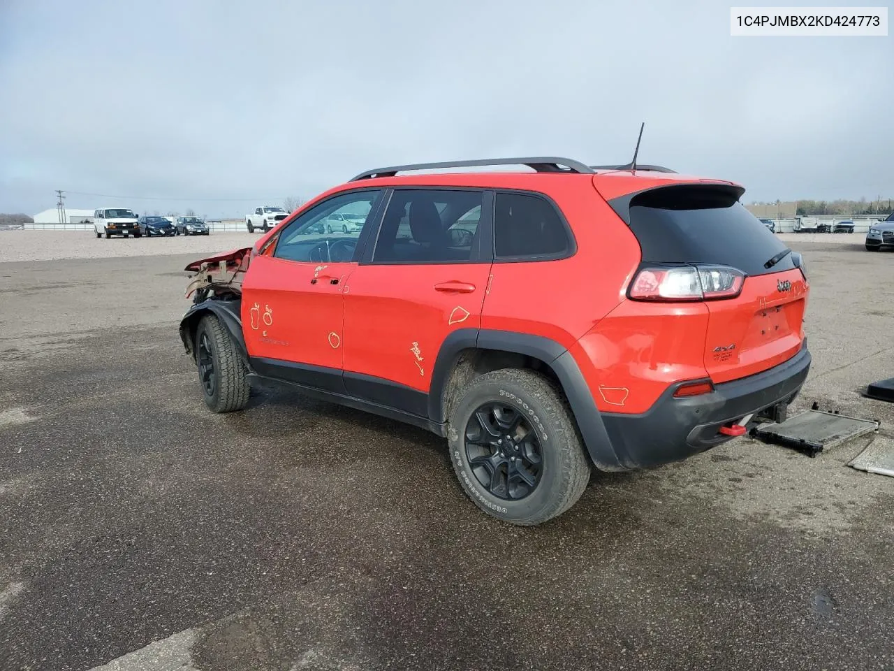 2019 Jeep Cherokee Trailhawk VIN: 1C4PJMBX2KD424773 Lot: 79085784