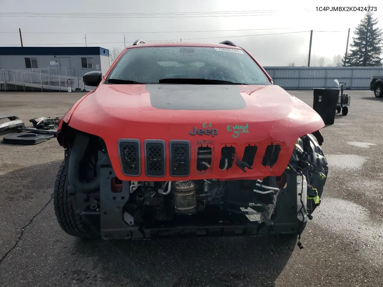 2019 Jeep Cherokee Trailhawk VIN: 1C4PJMBX2KD424773 Lot: 79085784