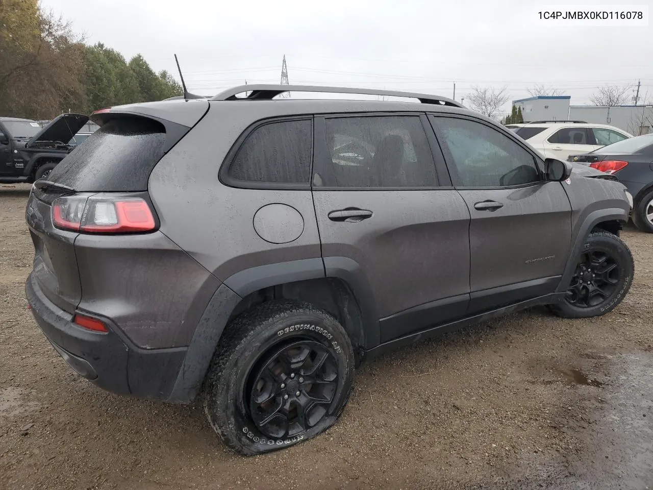 2019 Jeep Cherokee Trailhawk VIN: 1C4PJMBX0KD116078 Lot: 80446294