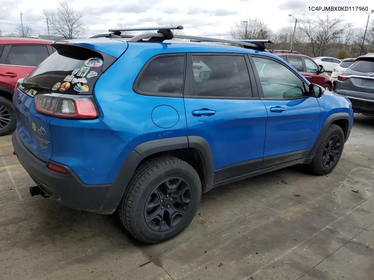 2019 Jeep Cherokee Trailhawk VIN: 1C4PJMBX0KD117960 Lot: 81296744