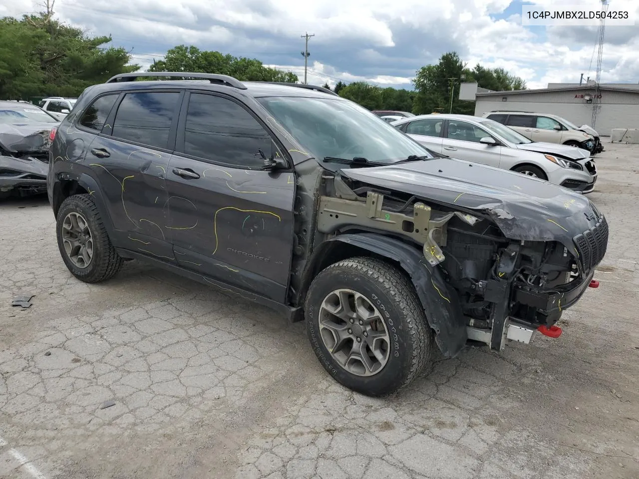 2020 Jeep Cherokee Trailhawk VIN: 1C4PJMBX2LD504253 Lot: 56941004