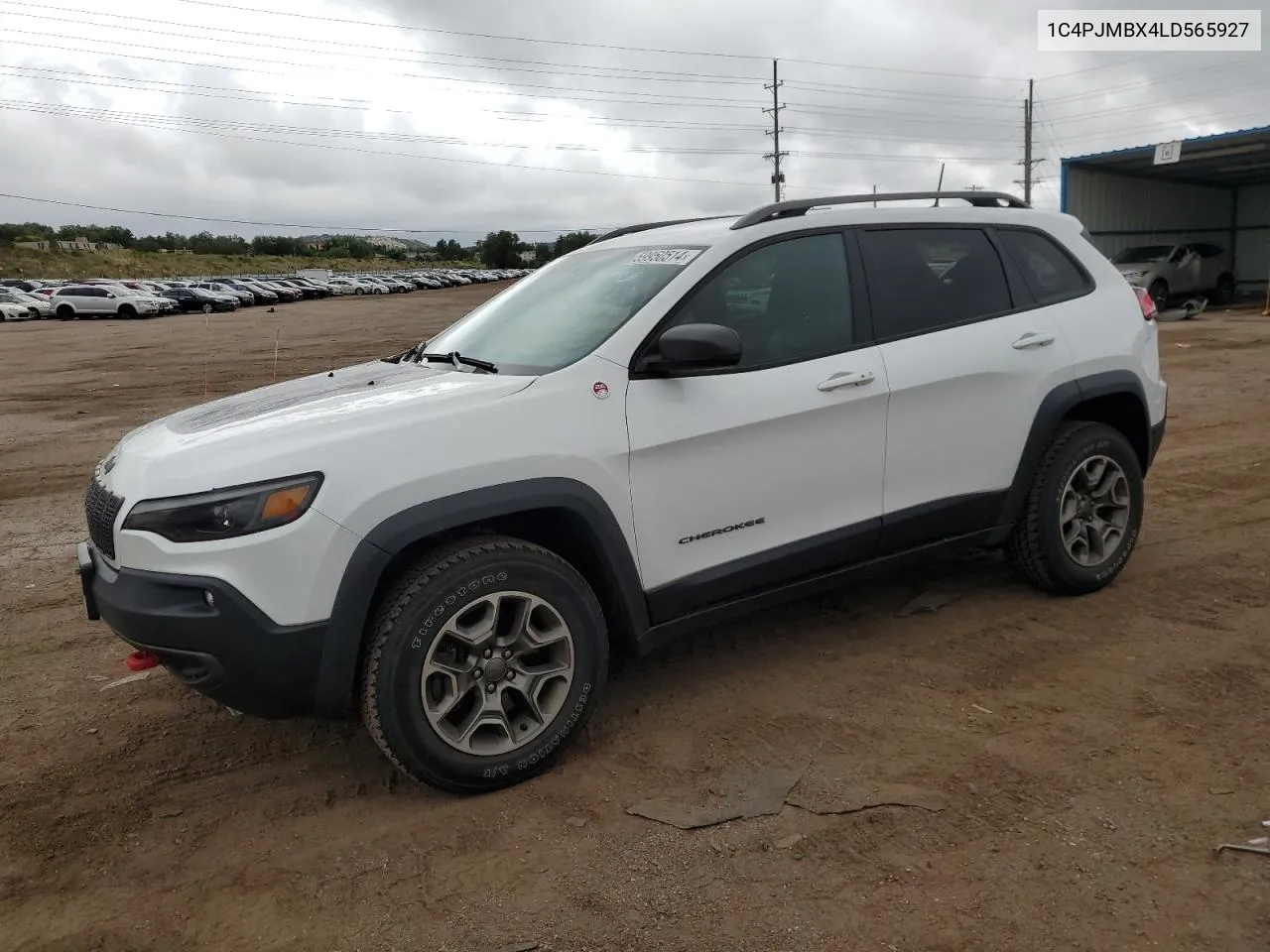 2020 Jeep Cherokee Trailhawk VIN: 1C4PJMBX4LD565927 Lot: 59950514