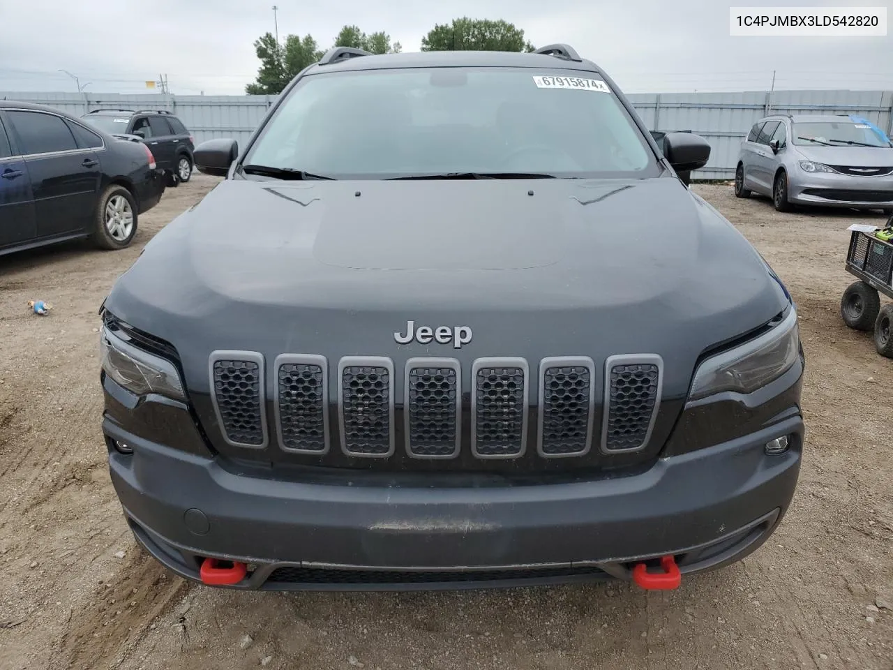 2020 Jeep Cherokee Trailhawk VIN: 1C4PJMBX3LD542820 Lot: 67915874