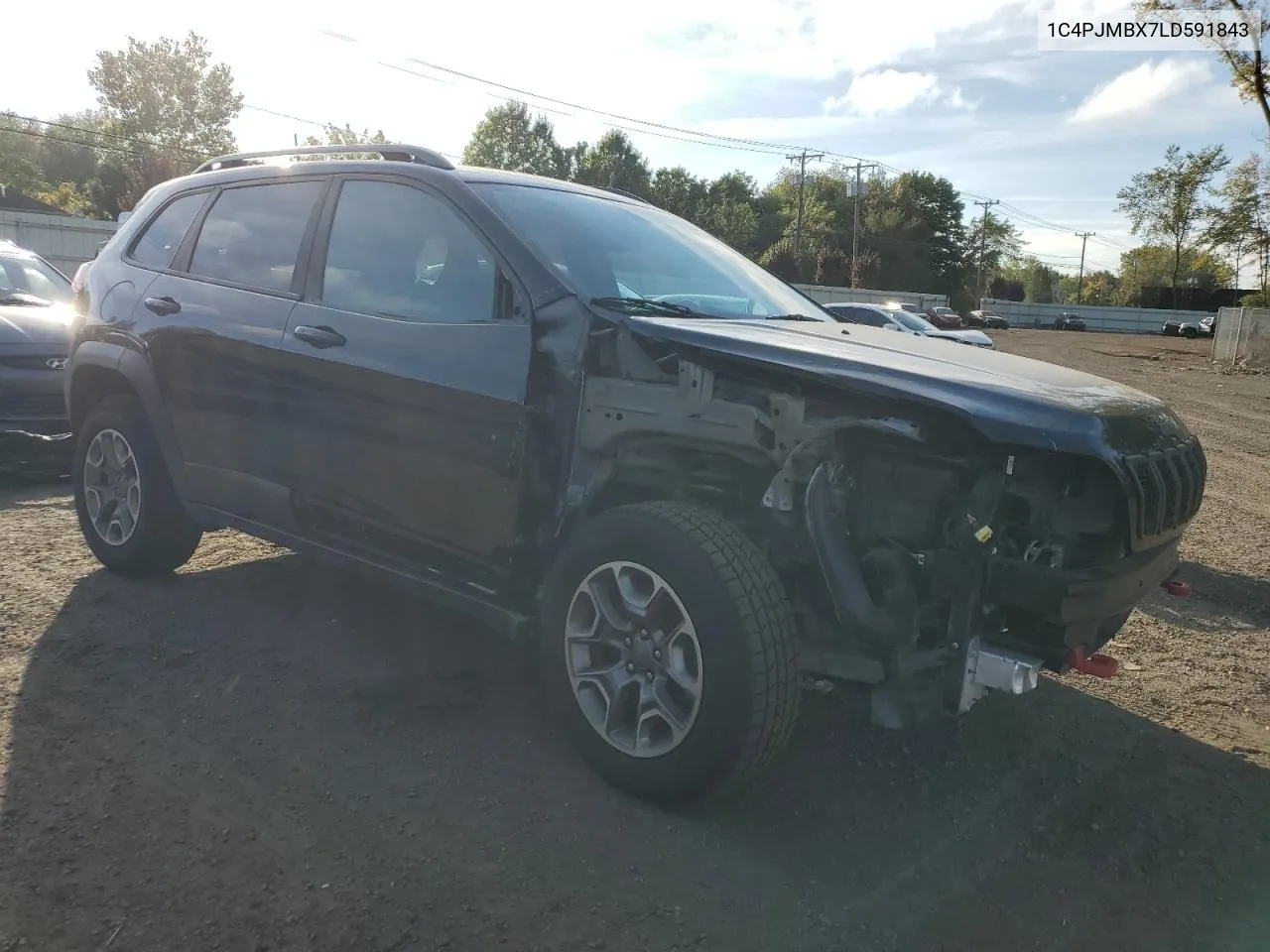 2020 Jeep Cherokee Trailhawk VIN: 1C4PJMBX7LD591843 Lot: 72390804