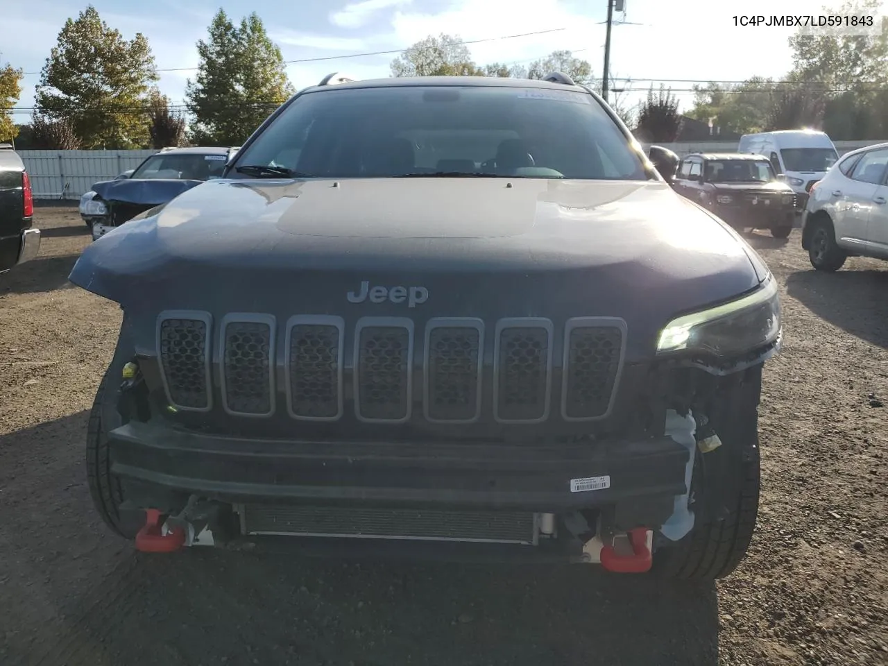 2020 Jeep Cherokee Trailhawk VIN: 1C4PJMBX7LD591843 Lot: 72390804