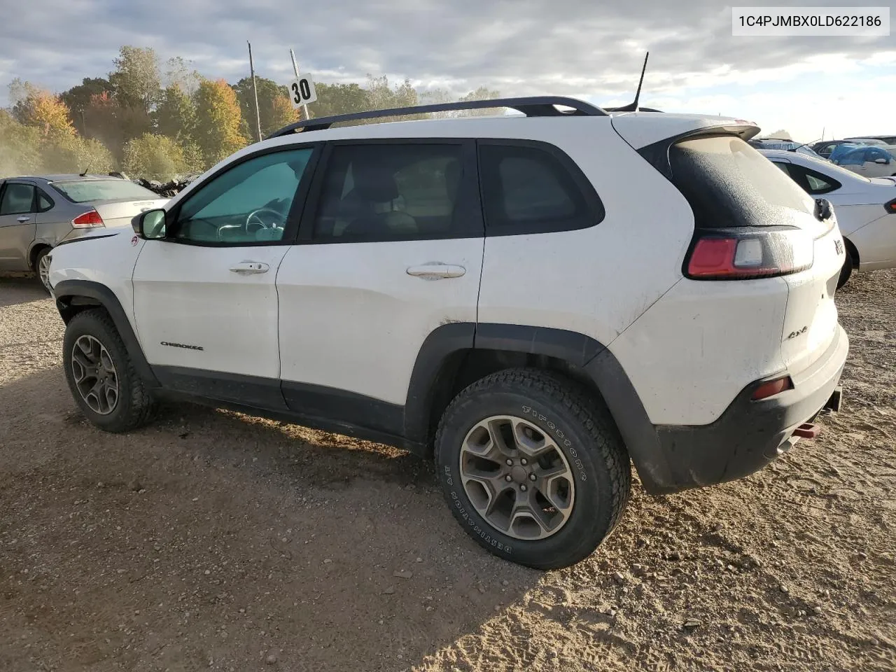 2020 Jeep Cherokee Trailhawk VIN: 1C4PJMBX0LD622186 Lot: 75169754