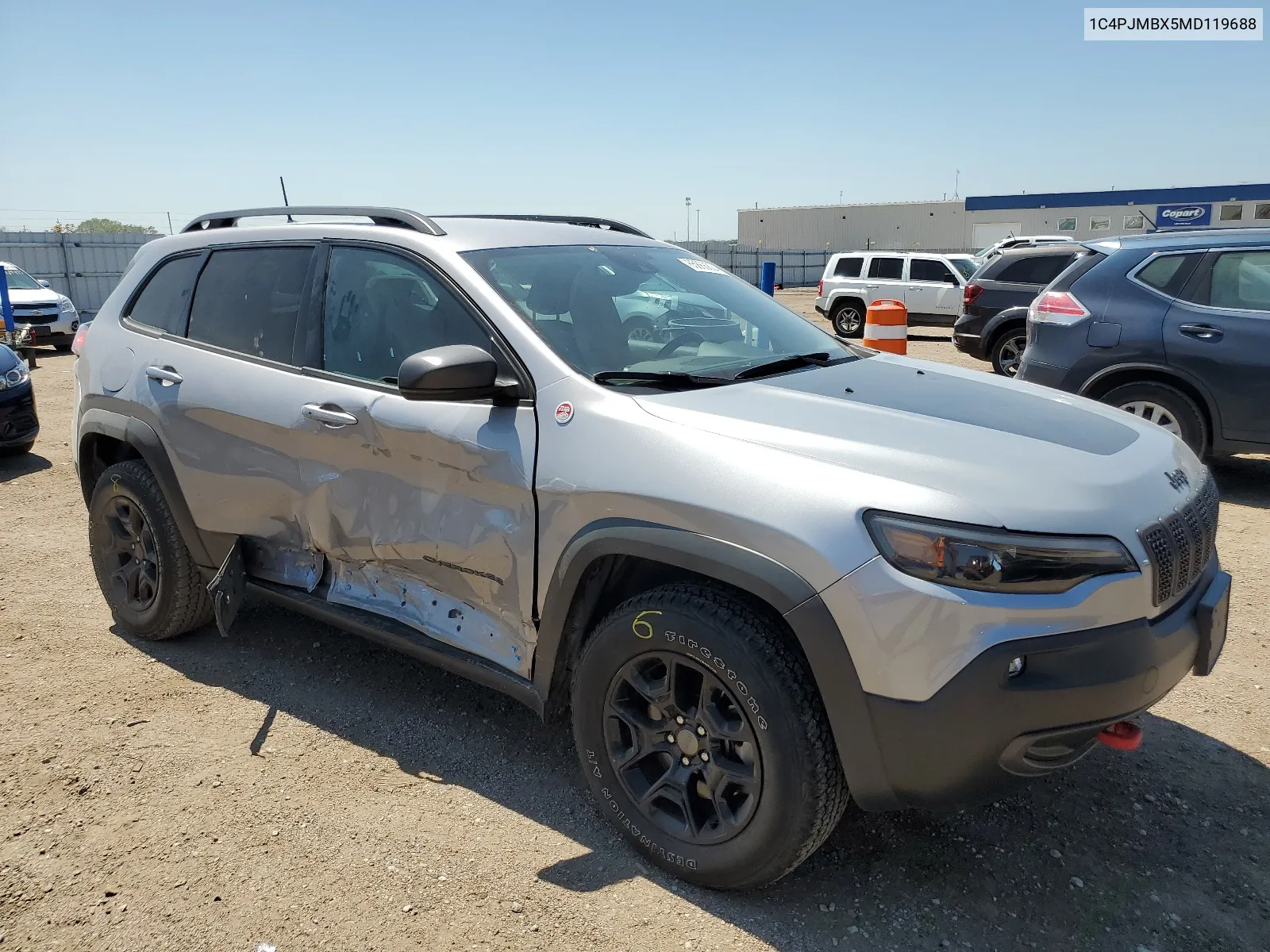 2021 Jeep Cherokee Trailhawk VIN: 1C4PJMBX5MD119688 Lot: 65866804