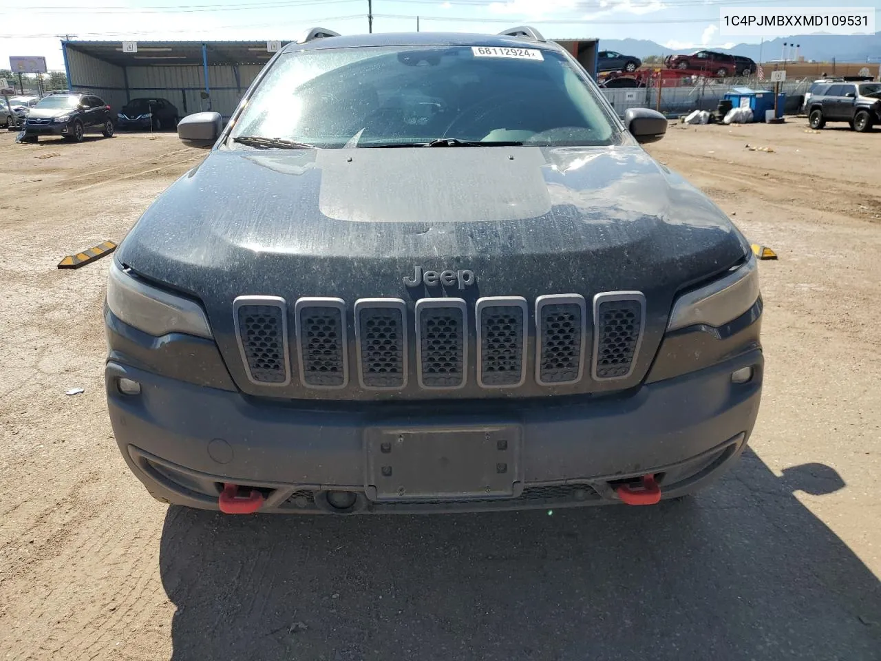 2021 Jeep Cherokee Trailhawk VIN: 1C4PJMBXXMD109531 Lot: 68112924