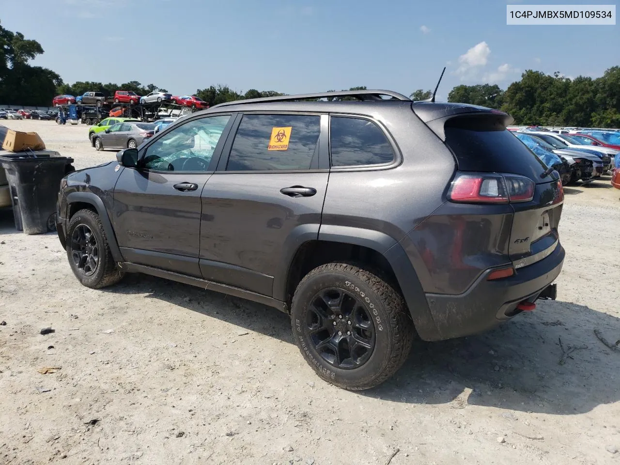 2021 Jeep Cherokee Trailhawk VIN: 1C4PJMBX5MD109534 Lot: 72586824