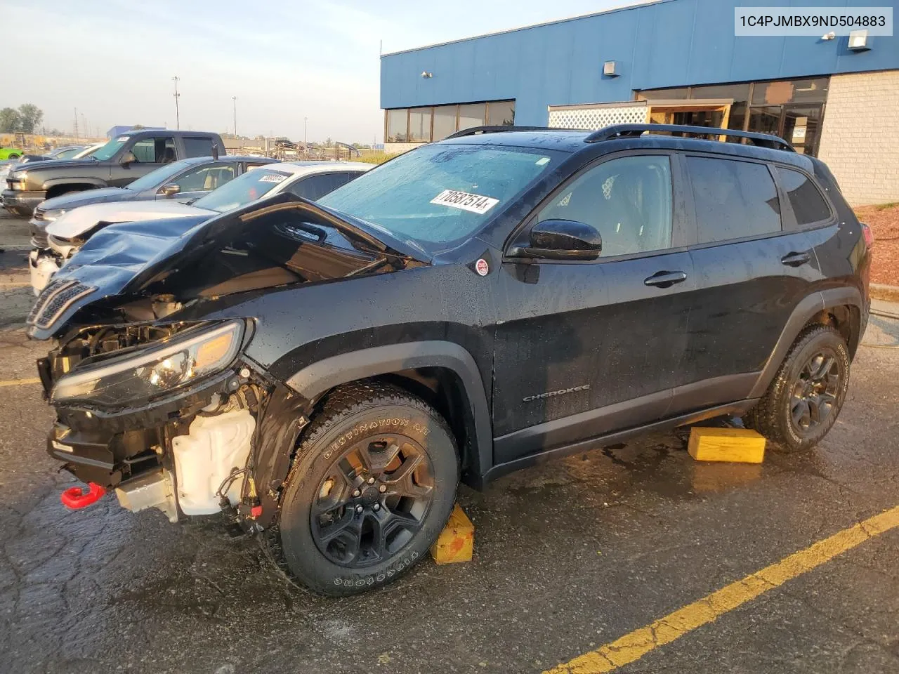 2022 Jeep Cherokee Trailhawk VIN: 1C4PJMBX9ND504883 Lot: 70587514