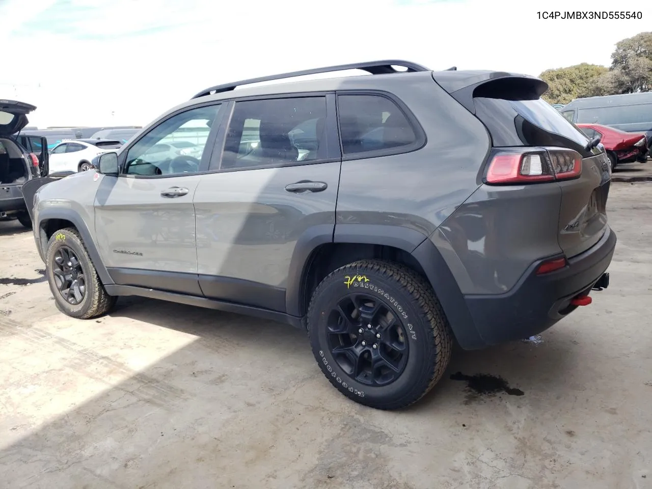 2022 Jeep Cherokee Trailhawk VIN: 1C4PJMBX3ND555540 Lot: 75801484