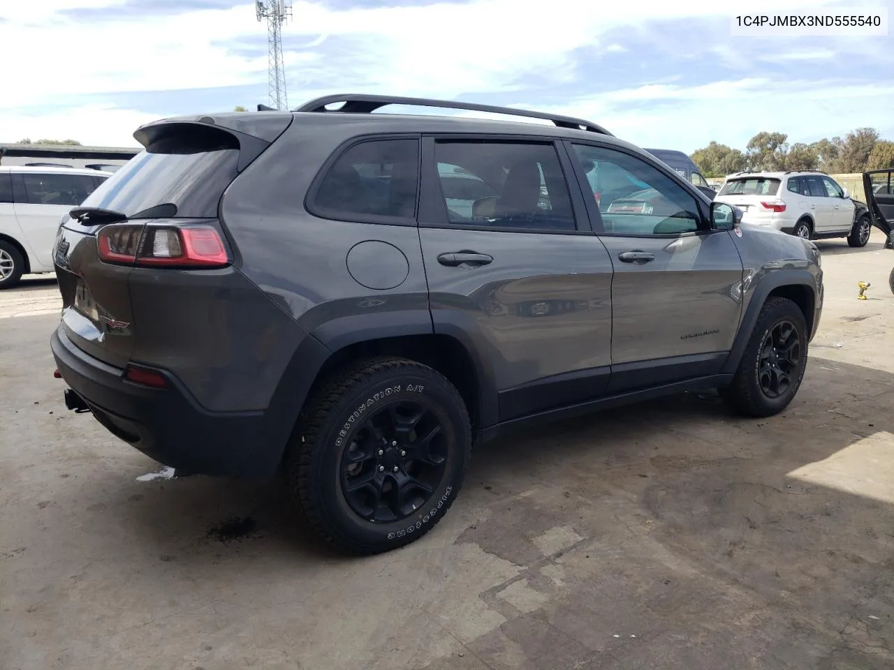 2022 Jeep Cherokee Trailhawk VIN: 1C4PJMBX3ND555540 Lot: 75801484