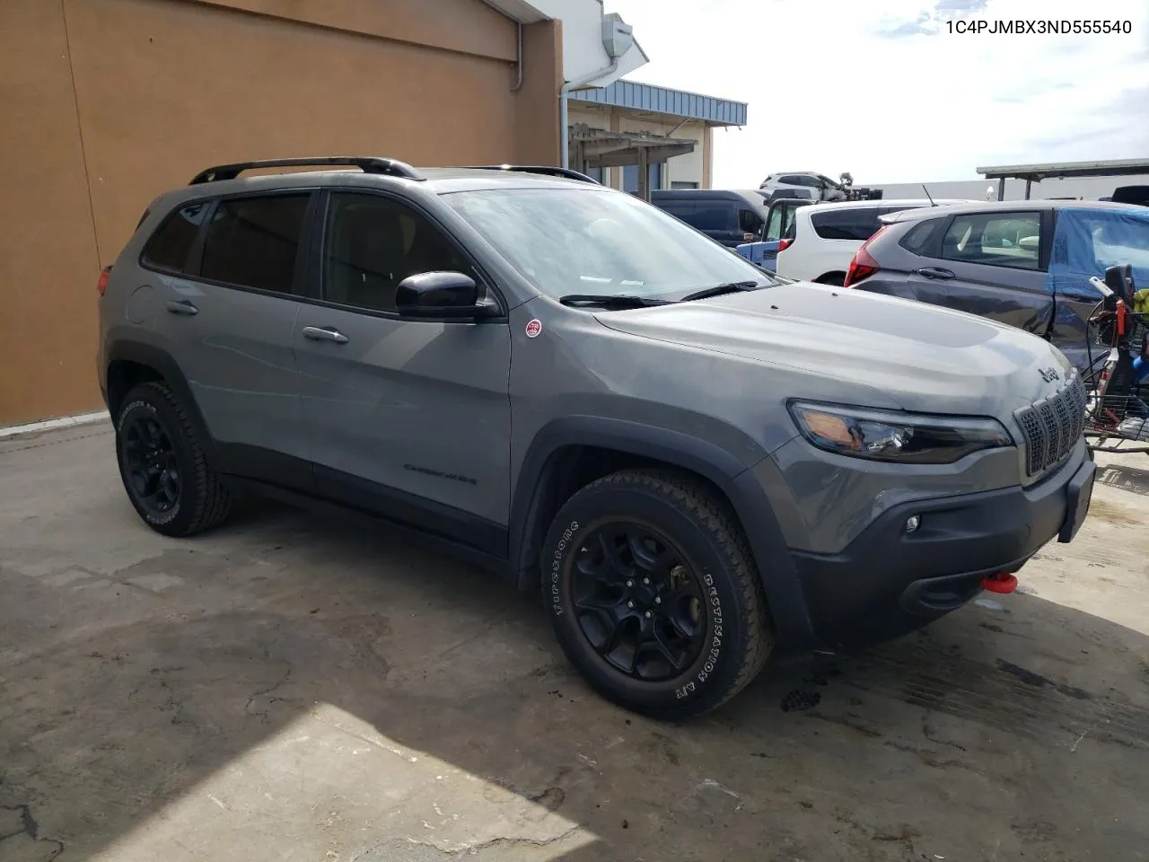 2022 Jeep Cherokee Trailhawk VIN: 1C4PJMBX3ND555540 Lot: 75801484