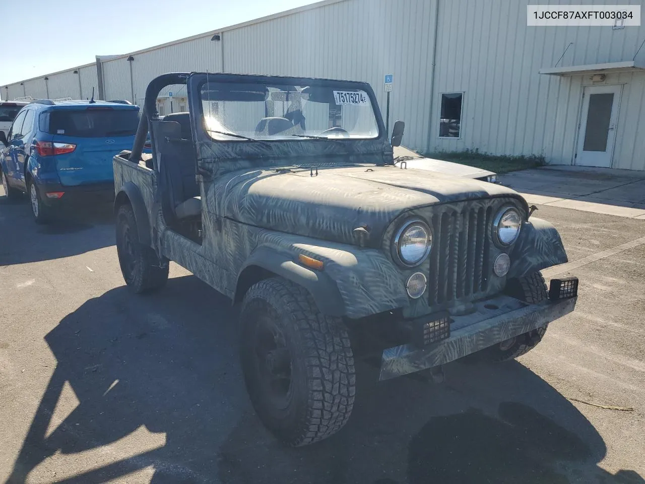 1985 Jeep Jeep Cj7 VIN: 1JCCF87AXFT003034 Lot: 75175274