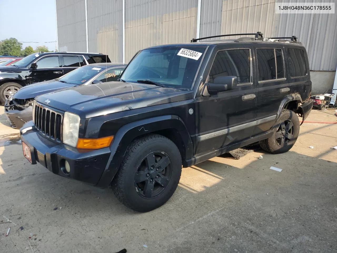 2006 Jeep Commander VIN: 1J8HG48N36C178555 Lot: 66325804