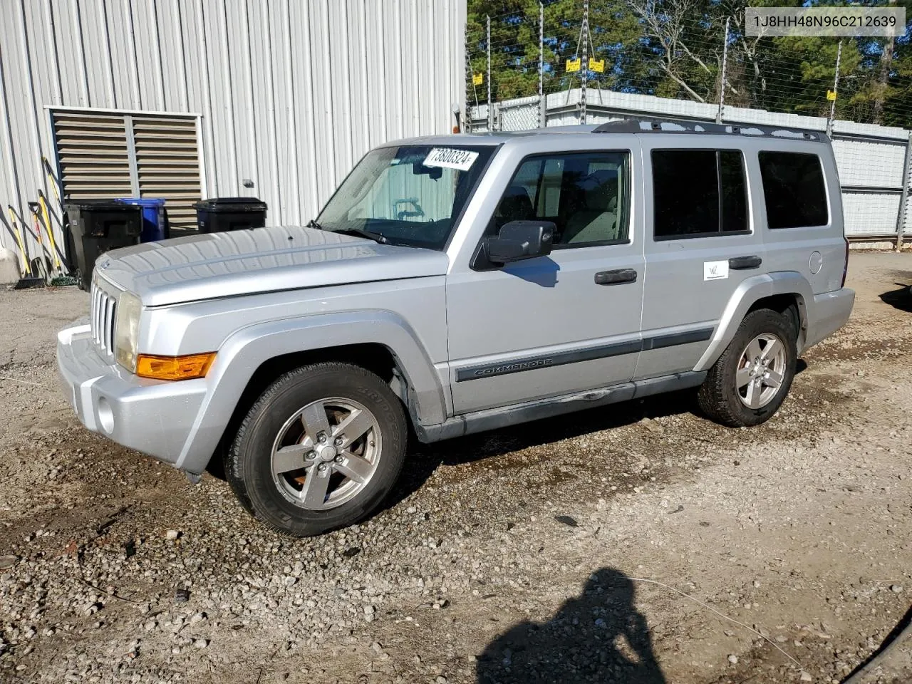 2006 Jeep Commander VIN: 1J8HH48N96C212639 Lot: 73800324