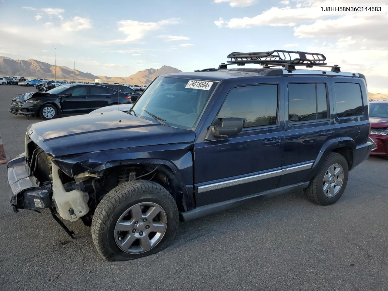 2006 Jeep Commander Limited VIN: 1J8HH58N36C144683 Lot: 74019594