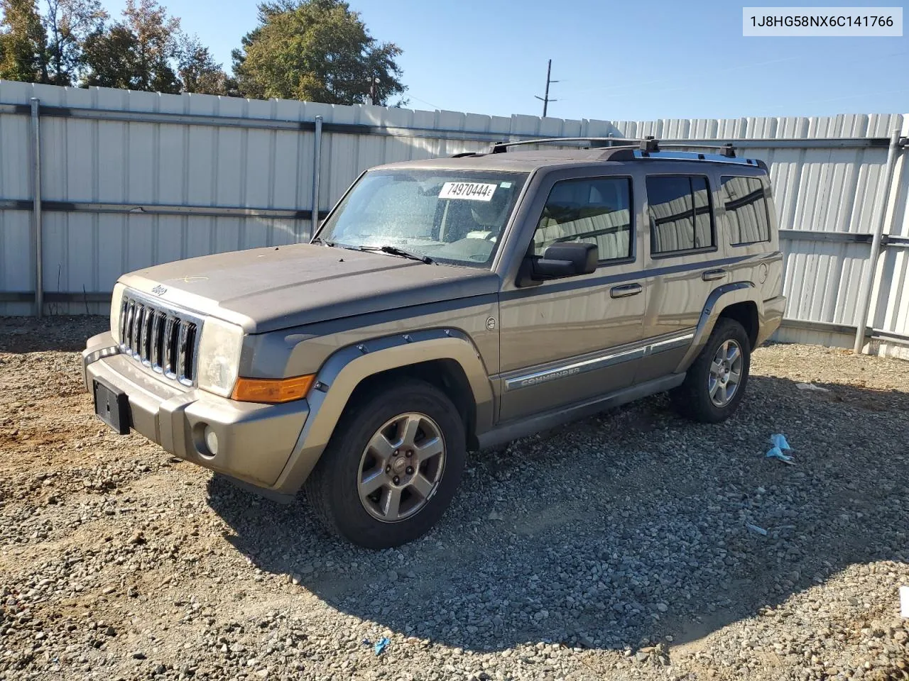 2006 Jeep Commander Limited VIN: 1J8HG58NX6C141766 Lot: 74970444