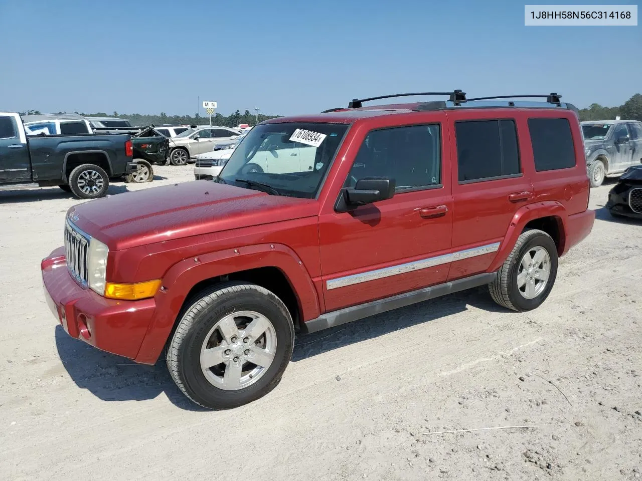 2006 Jeep Commander Limited VIN: 1J8HH58N56C314168 Lot: 76108934