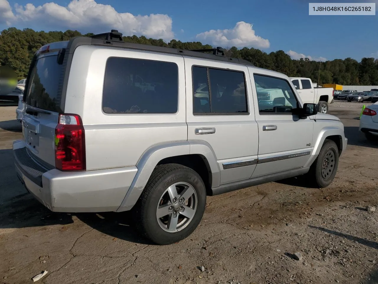 2006 Jeep Commander VIN: 1J8HG48K16C265182 Lot: 78472474