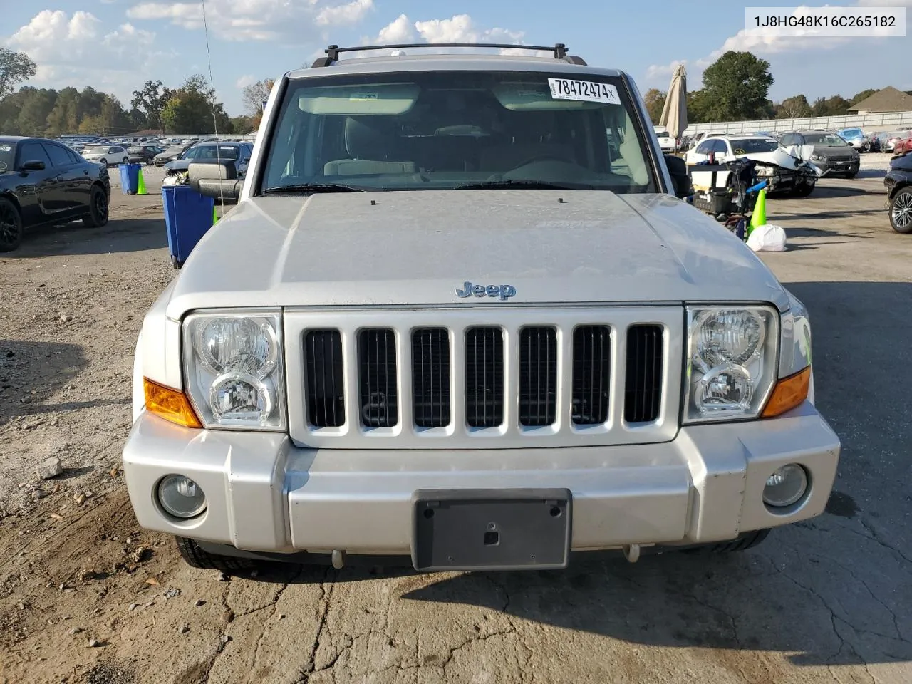 2006 Jeep Commander VIN: 1J8HG48K16C265182 Lot: 78472474