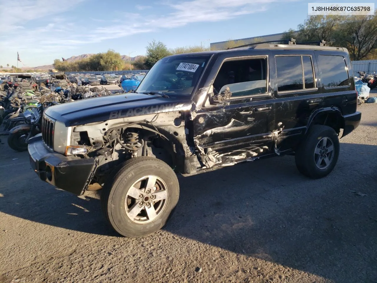 2007 Jeep Commander VIN: 1J8HH48K87C635798 Lot: 77471004