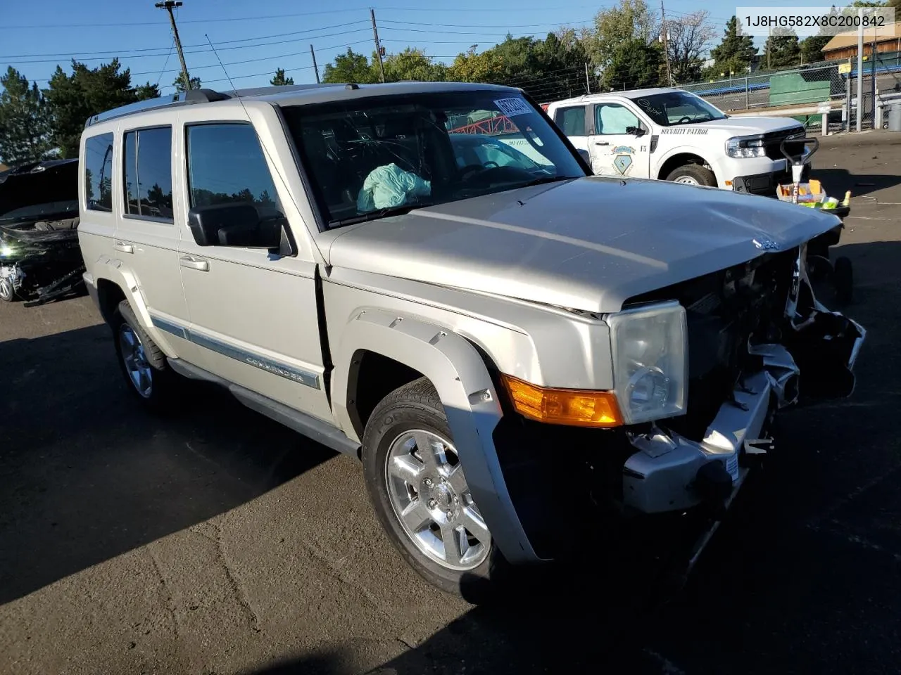 1J8HG582X8C200842 2008 Jeep Commander Limited