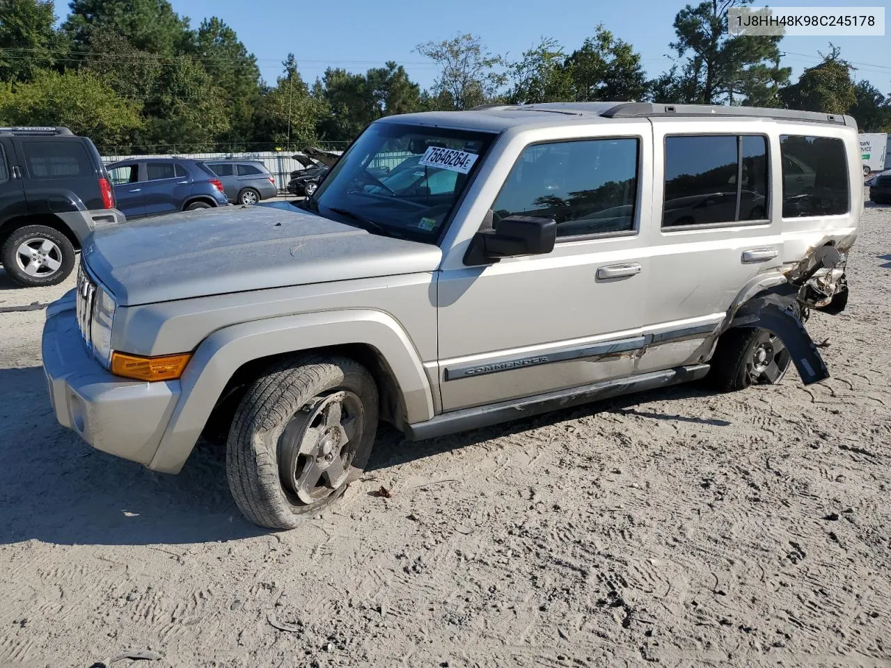 2008 Jeep Commander Sport VIN: 1J8HH48K98C245178 Lot: 75646264